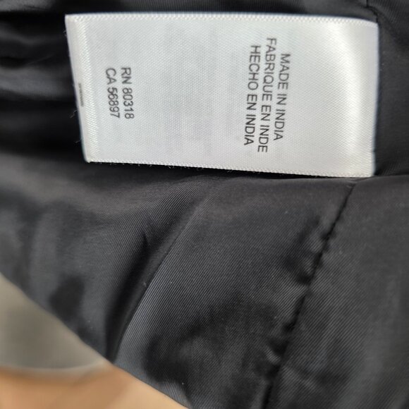 Lucky Brand Black Leather  Biker Jacket Large  Style 7M30808  Cafe Racer - Picture 10 of 14